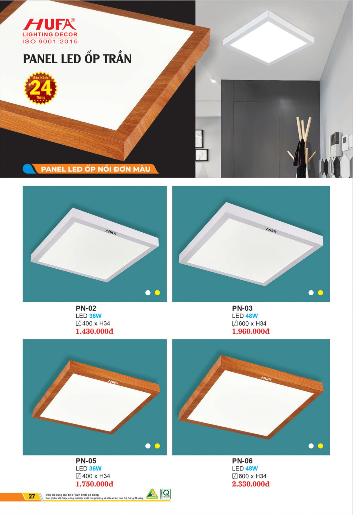 Bảng giá đèn LED HUFA 2026